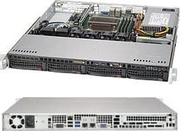 Supermicro SC813M FTQC-350CB2 - Rackmonterbar 1U - ATX - SATA/SAS - hot-swap 350 watt - svart
