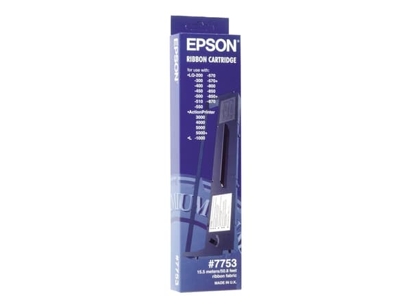 Epson - Svart - färgband - för LQ 300, 300+, 300+II, 300+II Colour, 500, 550, 570, 570+, 580, 800, 850, 870