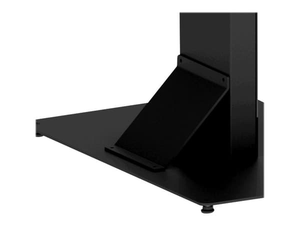 HI-ND Floorstand Glass with Casing 55" - Jalusta - digitaalisen opasteen LCD-paneelille - metalli, lasi - musta, RAL 9005 - näytön koko: 55" - kiinni
