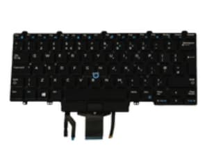 Dell - Ersättningstangentbord för bärbar dator - med Trackpoint - bakgrundsbelyst - QWERTY - brittisk - svart