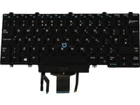 Dell - Ersättningstangentbord för bärbar dator - med Trackpoint - bakgrundsbelyst - QWERTY - brittisk - svart