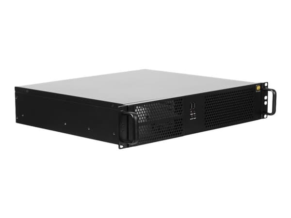 Netrack Server Case - Rackmonterbar 2U - mini ITX / micro ATX - ingen strømforsyning - svart