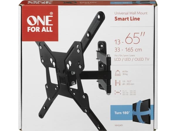 One For All Smart WM 2451 - Brakett - for flatpanel - skjermstørrelse: 13"-55" - veggmonterbar