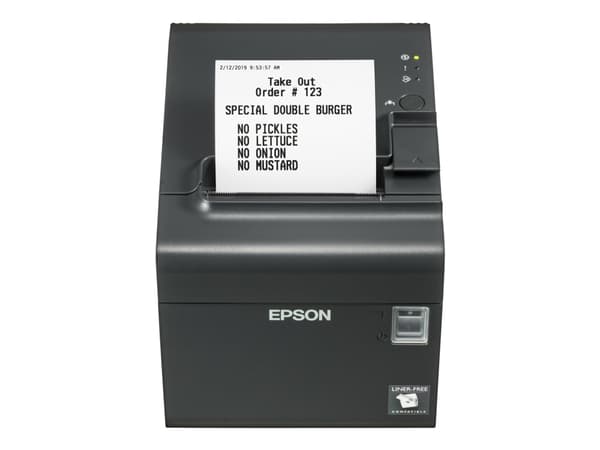 Epson TM L90LF - Kvitteringsskriver - termolinje - Rull (7,95 cm) - 203 x 203 dpi - inntil 170 mm/sek - USB 2.0, seriell - kutter - delkuttskjærer -