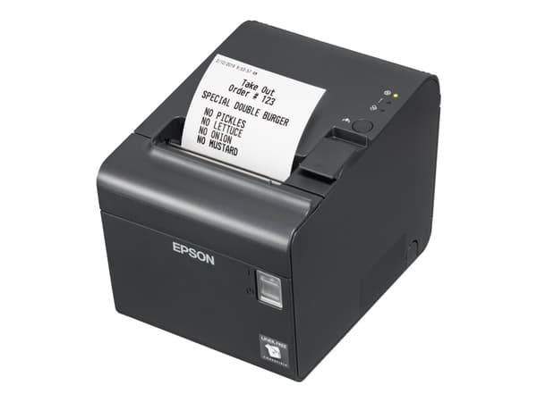 Epson TM L90LF - Kvitteringsskriver - termolinje - Rull (7,95 cm) - 203 x 203 dpi - inntil 170 mm/sek - USB 2.0, seriell - kutter - delkuttskjærer -