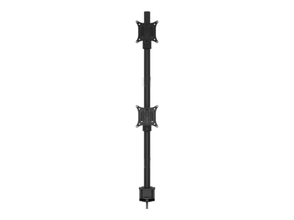 Multibrackets M VESA Deskmount Officeline Dual Vertical - Monteringssett - for 2 LCD-skjermer - stål - svart - skjermstørrelse: 15"-30" - skrivebords
