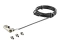 Miniatyrbilde 1 av 5: StarTech.com 6.5' (2m) 3-in-1 Universal Laptop Cable Lock, 4-Digit Combination Laptop/Desktop Security Cable Lock Compatible w/ K-Slot, Nano & Wedge