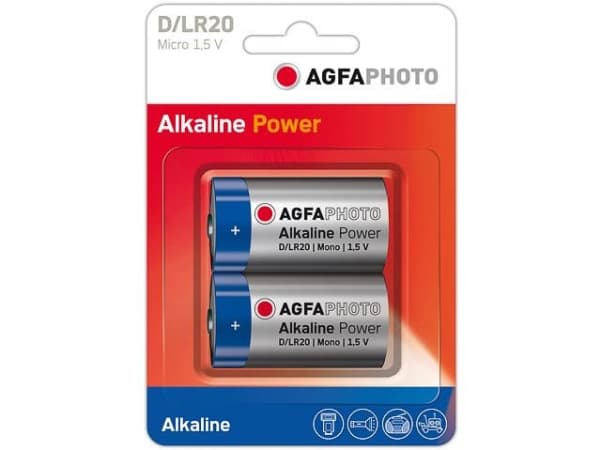 AgfaPhoto Batteri Alkaline Power -D LR20 Mono 2St.