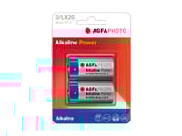 AgfaPhoto Batteri Alkaline Power -D LR20 Mono 2St.