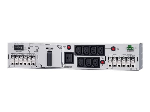 CyberPower Maintenance Bypass PDU MBP63AHVHW82U - Strømfordelerenhet (kan monteres i rack) - AC 200-240 V - inngang: 2 x terminalblokk - utgangskonta Sort, Sølv