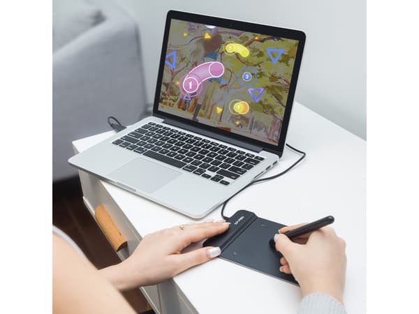 XP-PEN Star G430S, Koblet med ledninger (ikke trådløs), 5080 Ipi, 101,6 x 76,2 mm, USB, 1 cm, Penn