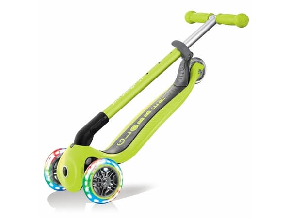 Globber Primo Foldable Lights, Barn, Trehjulig skoter, Alla kön, Asfalt, Kullersten, Rullsten, 50 kg, 3 hjul