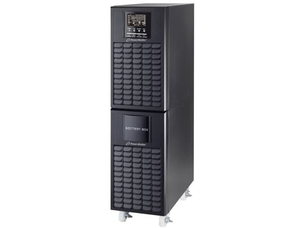 PowerWalker VFI 10000 CG PF1, Dobbeltkonvertering (Online), 10 kVA, 10000 W, 110 V, 300 V, 46/64 Hz Sort