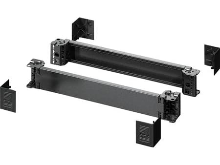 Rittal 8620.005, Rackbase, Sort, Stål, 1000 mm, 100 mm, 2 stykker