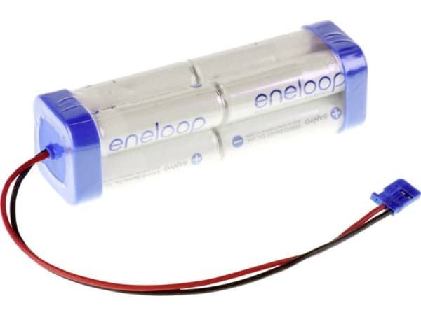 Panasonic eneloop Doppelwürfel F2x2x2 Futaba Batteripakke Celletal: 8 Batteristørrelse: R6 (AA) Kabel, Stik NiMH 9.6 V 1900 mAh
