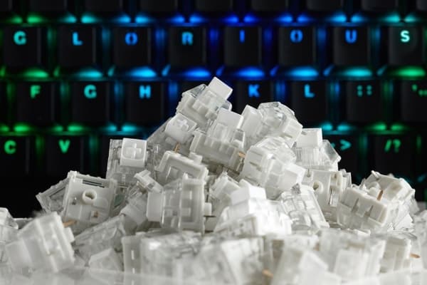 Glorious PC Gaming Race KAI-WHITE, Hvit, 120 stykker, Kailh, Glorious PC Gaming Race GMMK, China