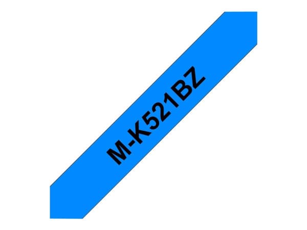 Brother M-K521BZ - Sort på blått - Rull (0,9 cm x 8 m) 1 stk skriverteip - for P-Touch PT-55, PT-55P, PT-65, PT-65LB, PT-65SB, PT-90