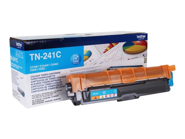Brother TN241C - Cyan - original - tonerpatron - for Brother DCP-9015, DCP-9020, HL-3140, HL-3150, HL-3170, MFC-9140, MFC-9330, MFC-9340