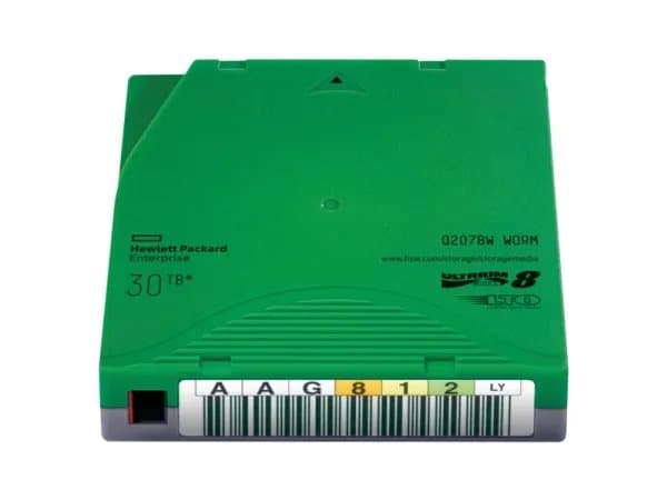 HPE Ultrium WORM Data Cartridge - LTO Ultrium WORM 8 - 12 TB / 30 TB - skrivbara etiketter - grön - för StoreEver LTO-8 Ultrium 30750, LTO-8 Ultrium