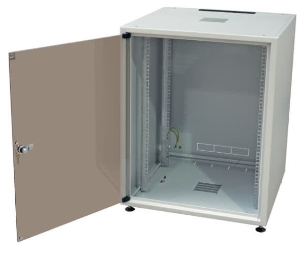 EFB Elektronik OFF-1868GR.V1RW, Itseseisova teline, 15U, 38 kg, Näppäinlukko, Harmaa