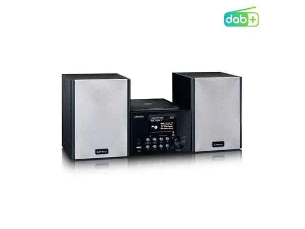 Lenco MC-250, Hjemmelydanlegg (mini), Sort, 1 plattformer, 24 W, DAB+, FM, TFT