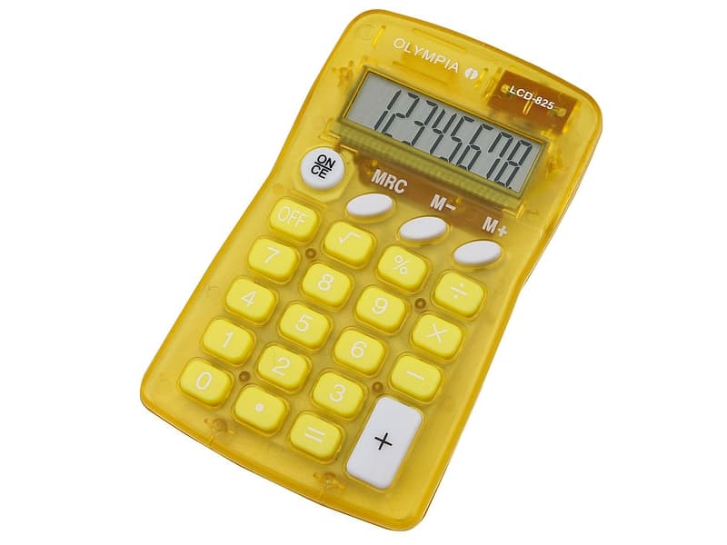 Olympia LCD 825 - Fickkalkylator - 8 siffror - batteri - gul