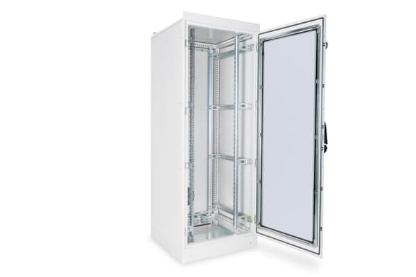 Digitus DN-19 42U-I-8/8-1, Itseseisova teline, 42U, 1500 kg, Näppäinlukko, Tehostunut kaapelinhallinta, Harmaa