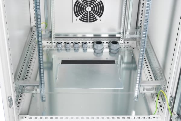 Digitus DN-19 42U-I-8/8-1, Itseseisova teline, 42U, 1500 kg, Näppäinlukko, Tehostunut kaapelinhallinta, Harmaa
