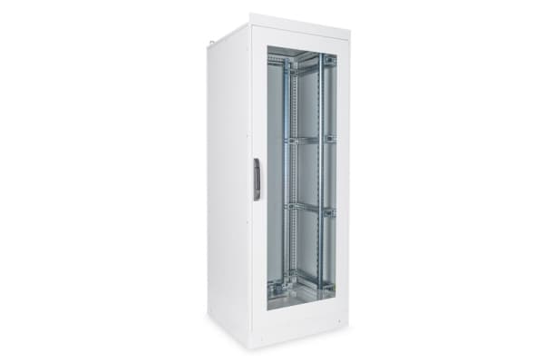 Digitus DN-19 42U-I-8/8-1, Itseseisova teline, 42U, 1500 kg, Näppäinlukko, Tehostunut kaapelinhallinta, Harmaa