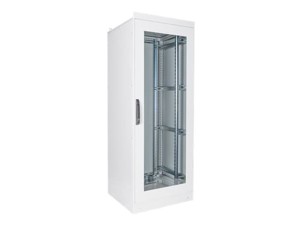 Digitus DN-19 42U-I-8/8-1, Itseseisova teline, 42U, 1500 kg, Näppäinlukko, Tehostunut kaapelinhallinta, Harmaa