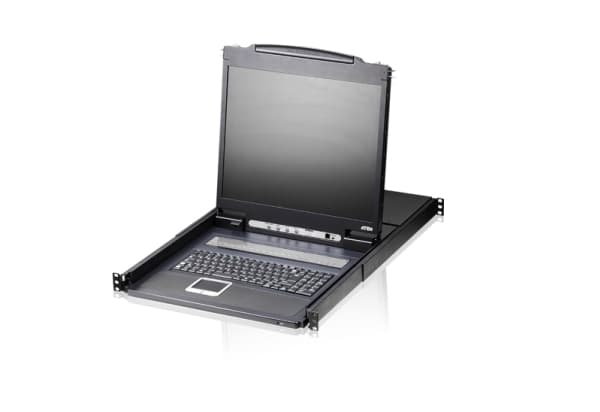 ATEN LCD KVM Switches CL1308N - KVM-konsoll med KVM-svitsj - 8 porter - PS/2, USB - 19" - kan monteres i rack - 1280 x 1024 @ 75 Hz - svart - 1U