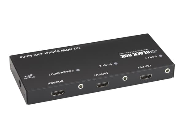 Black Box 1x2 HDMI Splitter - Video/lyd-splitter - 2 x HDMI - stasjonær