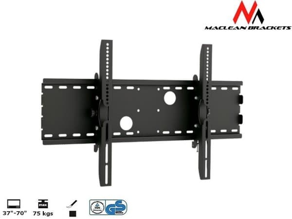Maclean MC-521 B - Monteringssats (väggfäste) - för platt panel - svart - skärmstorlek: 37"-70"
