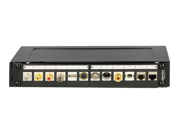 DeLOCK - Patch panel monteringsbrakett - veggmonterbar - svart - 1U - 10"