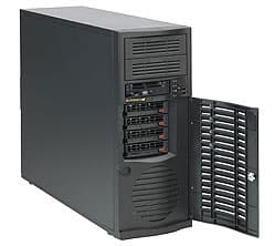 Supermicro SC733 TQ-668B - Tower - utvidet ATX (E-ATX) - SATA/SAS - hot-swap 668 watt - svart - USB
