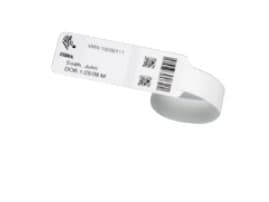 Zebra 10035439K, Sairaalan ranneke, Valkoinen, Polypropeeni (PP), Yksivärinen