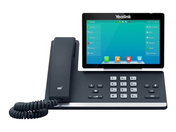 Yealink SIP-T57W - VoIP-telefon - med Bluetooth-grensesnitt med anrops-ID - IEEE 802.11a/b/g/n/ac (Wi-Fi) / Bluetooth 4.2 - treveis anropskapasitet -