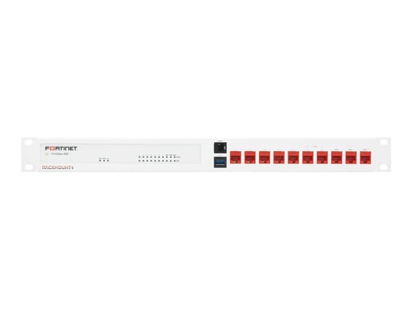 Rackmount.IT RM-FR-T10 - Rack-monteringssett - RJ-45 X 11 - RAL 9003, signalhvit - 1U - 19" - for Fortinet FortiGate 60E, 61E