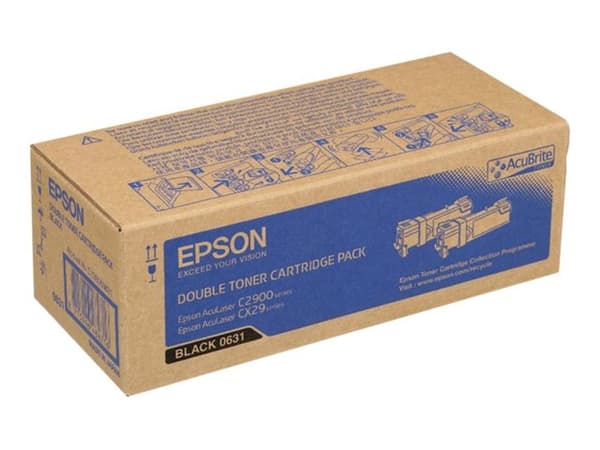Epson Economy Pack - 2-pack - svart - original - tonerkassett - för AcuLaser C2900DN, C2900N, CX29DNF, CX29NF