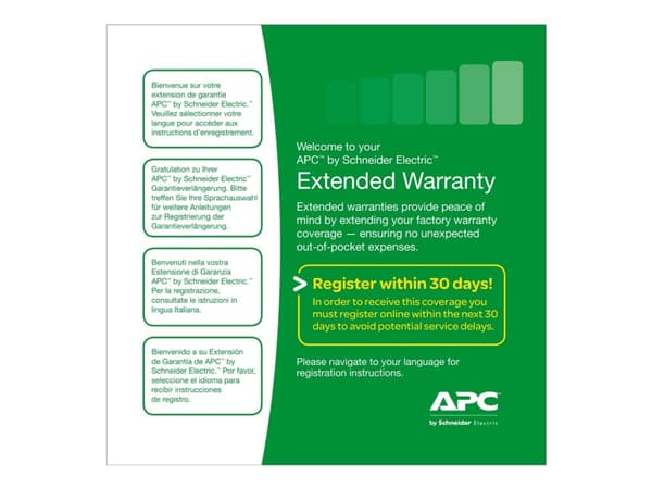 APC Extended Warranty Service Pack - Tekninen tuki - Puhelintuki - 3 vuotta - 24x7 - P/N: BE670M1, BE850G2, BR1200SI, BR1600MI, BR1600MI, BR1600SI, B