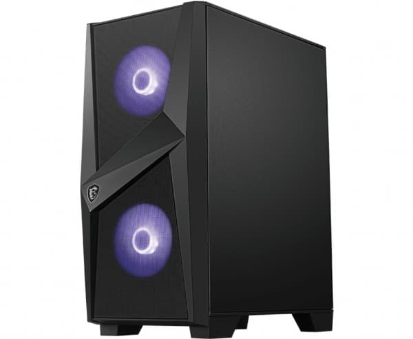 MSI MAG Forge 100M - Tower - ATX - sidepanel med vindu (herdet glass) - ingen strømforsyning (ATX) - USB/lyd