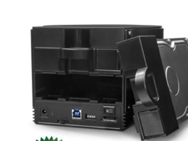 FANTEC SQ-X2RU3e - Hårddiskmatris - 2 fack (SATA-600) - HDD 0 - SATA 3Gb/s, USB 3.0 (extern)