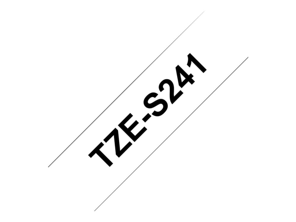 Brother TZeS241 etikett-tejp Svart på vitt TZ