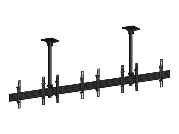 Multibrackets M Menu Board Mount Pro MBC4X1U - Asennussarja (2 kattolevyä, 4 jatkoputkea (1,5 m), 4 kiskoa, 2 pylväskiinnikettä, 8 kallistusvartta, 2