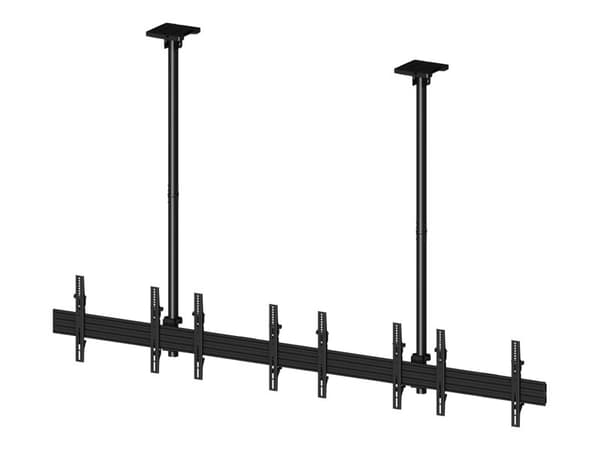 Multibrackets M Menu Board Mount Pro MBC4X1U - Asennussarja (2 kattolevyä, 4 jatkoputkea (1,5 m), 4 kiskoa, 2 pylväskiinnikettä, 8 kallistusvartta, 2