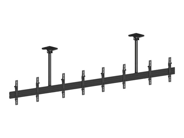 Multibrackets M Menu Board Mount Pro MBC4X1U - Asennussarja (2 kattolevyä, 4 jatkoputkea (1,5 m), 4 kiskoa, 2 pylväskiinnikettä, 8 kallistusvartta, 2 musta
