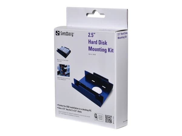 Sandberg 2.5'''' Hard Disk Mounting Kit, Universaali, Kiintolevyn kiinnike, Musta, 2.5", 160 mm, 122 mm