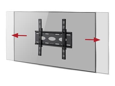 B-TECH BT8441 - Monteringssett (veggplate, 2 x grensesnittsarmer) - lav profil - for LCD-skjerm - svart - skjermstørrelse: inntil 55" Sort