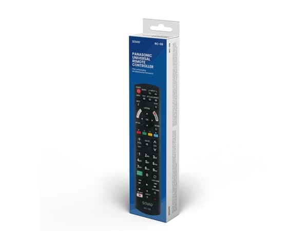 Savio RC-06 do TV Panasonic, TV, IR Wireless, Press buttons, Black