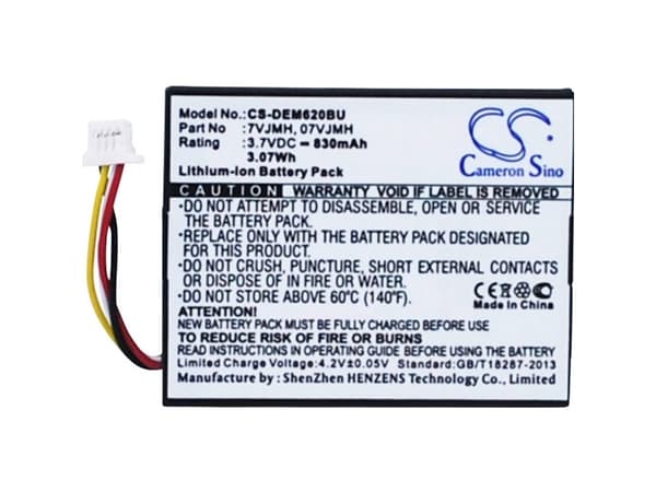 CS Cameron Sino Raid controller battery 3.7 V 830 mAh Ersätter originalbatteri 070K80, 07VJMH, 70K80, 7VJMH, T40JJ